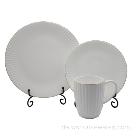 Customized Restaurant Hotel European Fine White Dinner Set